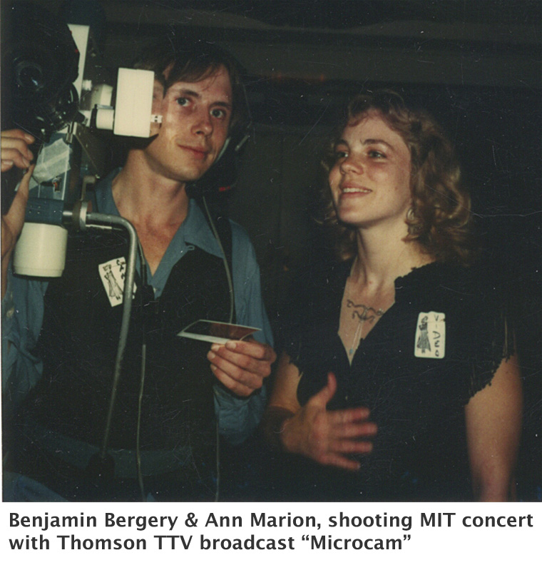 Benjamin Bergery and Ann Marion with early Thomson Microcam at MIT concert-