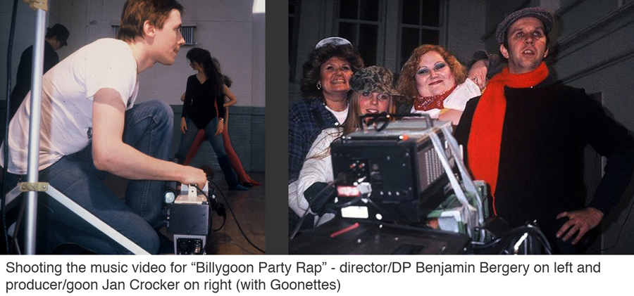 Shooting music video for Billygoon Party Rap - director-DP Benjamin Bergery and producer-goon Jan Crocker-